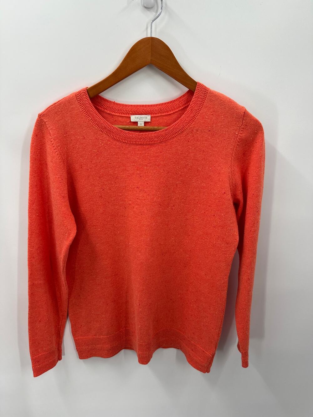 TALBOTS Marled Peachy Orange Sweater // S